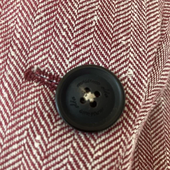 Massimo Alba single breasted linen silk red  Pink Trench Coat - Picture 6 of 6